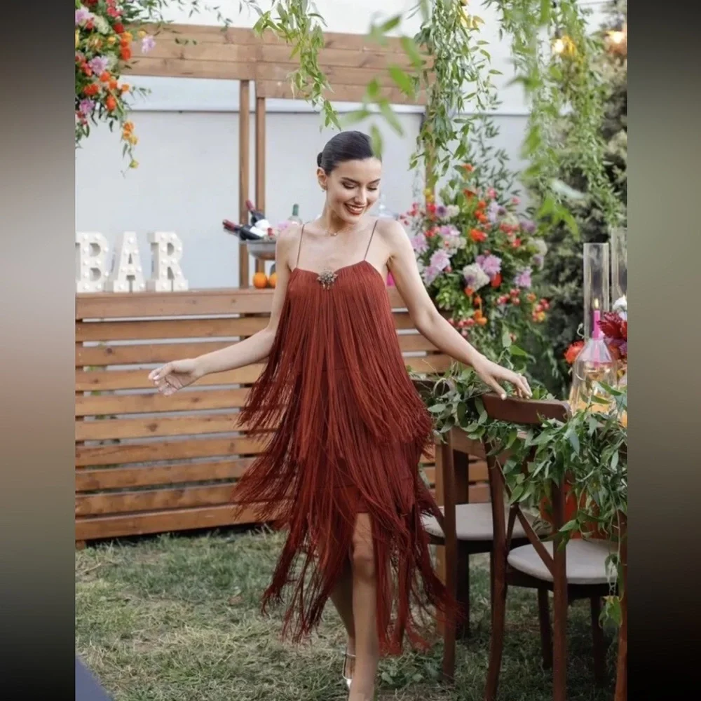 Zara strappy fringed dress 2712/835 286/019 - Picture 9 of 12